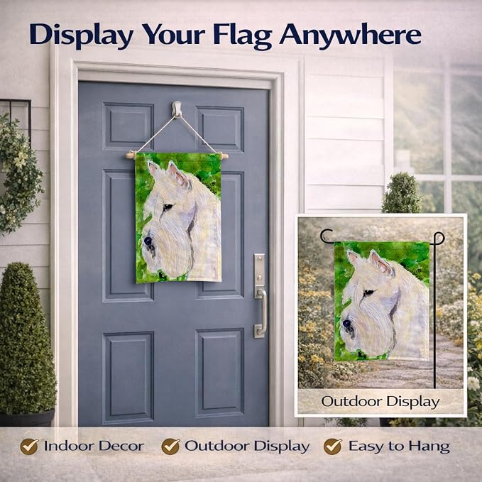 Caroline's Treasures SS8791GF Scottish Terrier Garden Flag Mailbox Flag Decorative Yard Flag Banner Outside Patio Artwork Yard Flower Beds, Garden Size, Multicolor