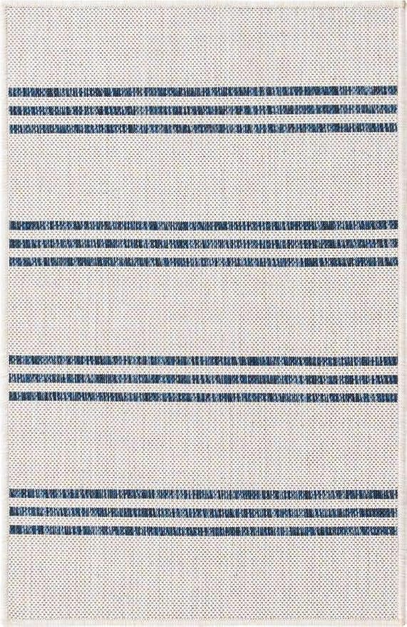 Unique Loom Jill Zarin Outdoor Collection Area Rug - Anguilla (2' 2" x 3' Rectangle Ivory/Blue)