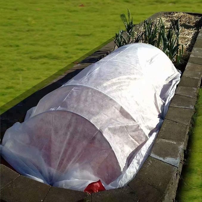 Agfabric Warm Worth Floating Row Cover & Plant Blanket, 1.2 oz 10x50ft for Frost Protection, Harsh Weather Resistance& Seed Germination