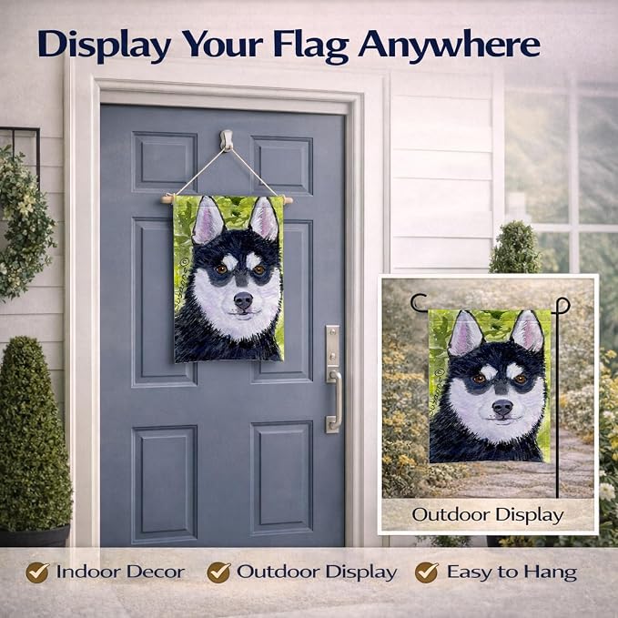 Caroline's Treasures SS8696GF Klee Kai Garden Flag Mailbox Flag Decorative Yard Flag Banner Outside Patio Artwork Yard Flower Beds, Garden Size, Multicolor