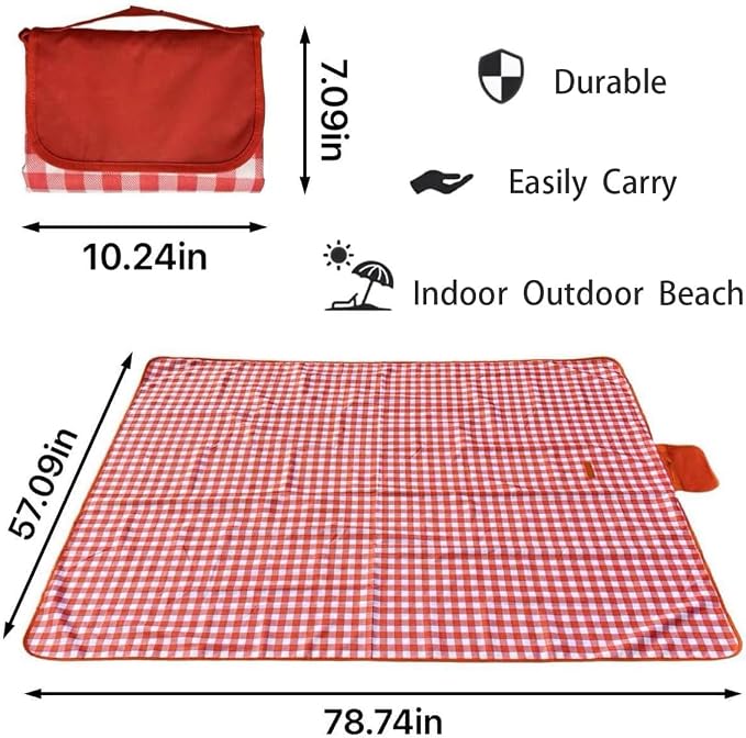 Multifunctional Wicker Picnic Basket Set for 2 Adults with Picnic Table and Blankets,Large Insulated Picnic Set with Wine Pouch and Full Tablewares for Camping Outdoor Couples Beach Wedding Flower