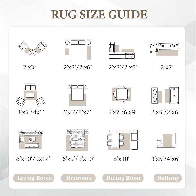 Area Rug Living Room Rugs 8x10 - Large Soft Boho Geometric Rug, Non-Slip Foldable Washable Rugs Non Shedding Morden Indoor Floor Carpet for Living Bedroom Office Dining Room(Neutral Beige, 8'x10')