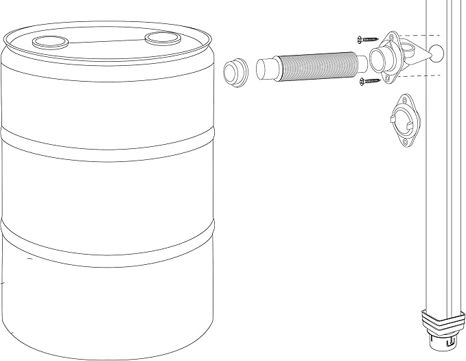 Rain Barrel Downspout Diverter Kit for 3" and 4" Round Downspout, Without Hole Saw