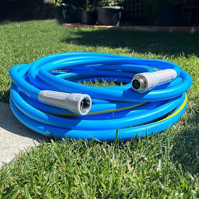 HQMPC Hose Garden Hose With 5/8 in. x 20 ft., Water Hose Heavy Duty Durable Material Water Hose with Solid Fittings (BLUE)