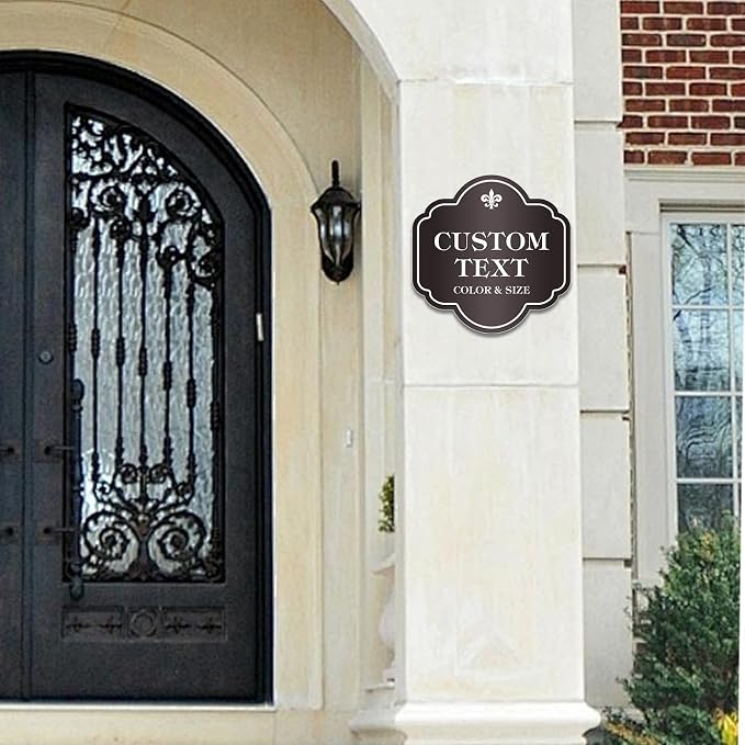 Custom Sign - Custom Sign Outdoor Metal,Personalized Metal Signs for Outside,Yard,Wall,Office,Business,Garden,Gate,Porch,Garage Ultra Clear Waterproof 18 x 18 inch