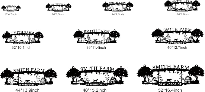 Custom Ranch Signs, Personalized Farm Large Outdoor Decor, Farm sign with animal figures, Ranch Farm Barn Sign, Entrance Gate Sign, Address Sign, Christmas Gift, Farmer Gift