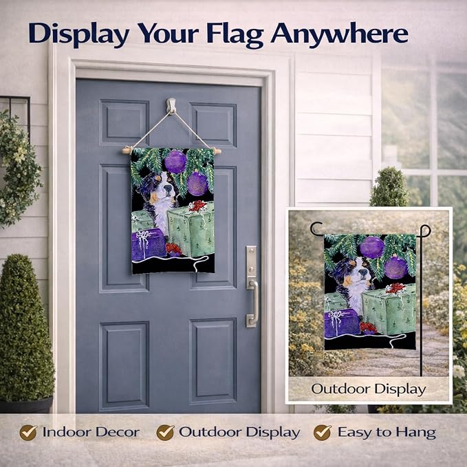 Caroline's Treasures SS8582GF Bernese Mountain Dog Garden Flag Mailbox Flag Decorative Yard Flag Banner Outside Patio Artwork Yard Flower Beds, Garden Size, Multicolor