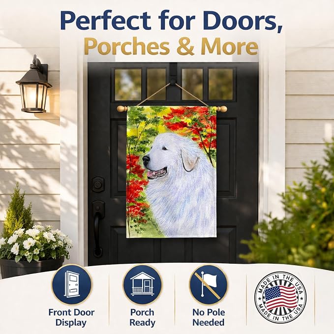 Caroline's Treasures SS8235CHF Great Pyrenees Flag Canvas, Large, Multicolor