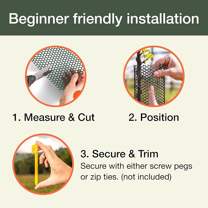 Maporch Plastic Chicken Wire Fencing for Pet Protection - 15.7" x 10ft, HDPE White Chicken Wire - Garden Fence Animal Barrier for Dogs, Cats and Rabbits (1-Pack) | 15.7" x 10ft - HDPE Home and Garden Netting - UV Resistant - Customizable Balcony Barrie...