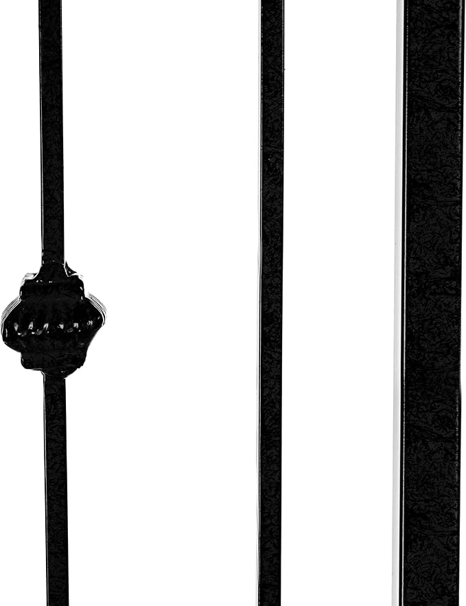 H Potter Scroll Garden Trellis 72" H, Freestanding Heavy Duty Iron, Black | Ground spikes included. Durable powder-coated finish. Supports climbing roses, clematis, ivy and vines.