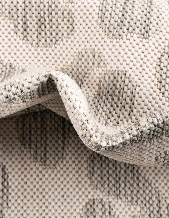 Unique Loom Outdoor Safari Collection Area Rug - Leopard (10' x 14' 1" Rectangle, Ivory Gray)