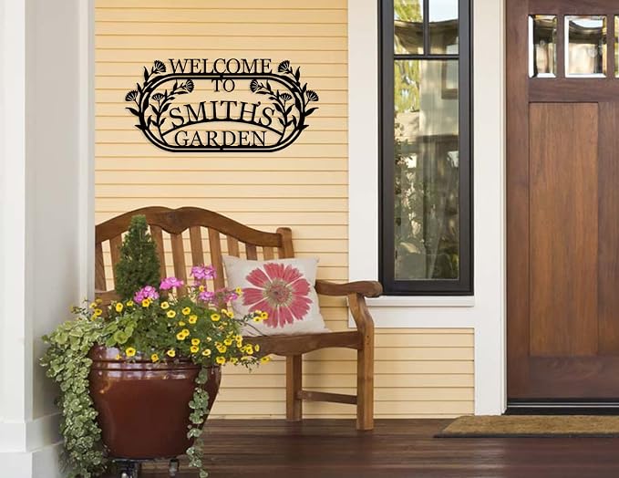 Personalized Garden Signs, Custom Outdoor Vegetable Decor, Porch Patio Yard Garden Shed Decor Hanging Plaque, Housewarming Present, Gardener Presents