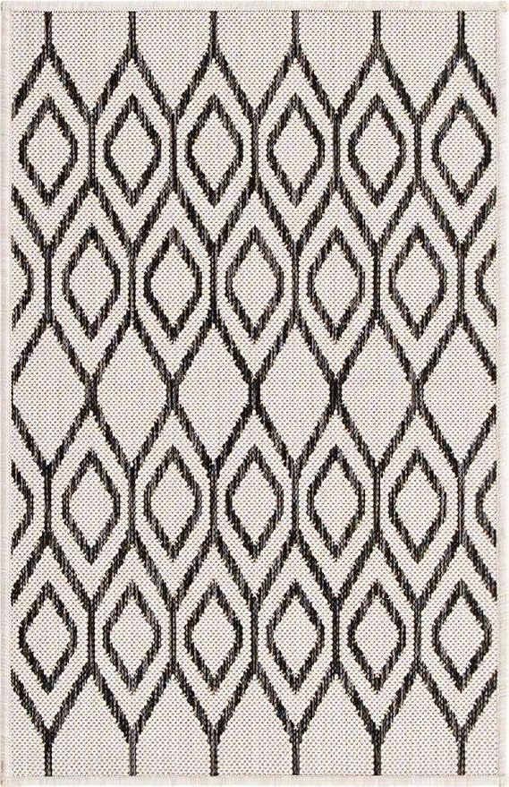 Jill Zarin Outdoor Collection Area Rug - Turks and Caicos (2' 2" x 3' 1" Rectangle Ivory/Black)