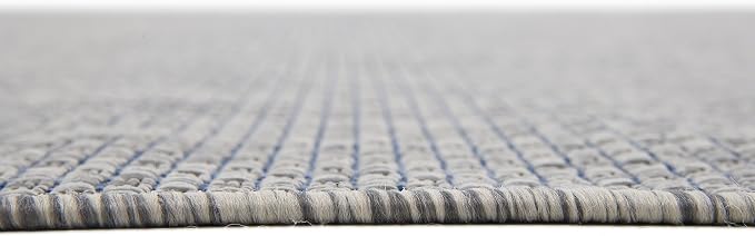 Unique Loom Outdoor Solid Collection Area Rug (8' x 11' 4" Rectangle Light Gray/Ivory)