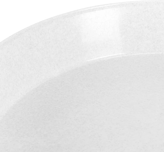 10 inch (8.3" Base) Case of 5 Plant Saucers -White Granite Colored Polypropylene,Heavy Duty Indoor/Outdoor Pan,Collects Flower Pot Drainage and Excess Water, Made in USA | Polypropylene, Heavy Duty Indoor/Outdoor, Drip Pan & Tray, Collects Excess Water...