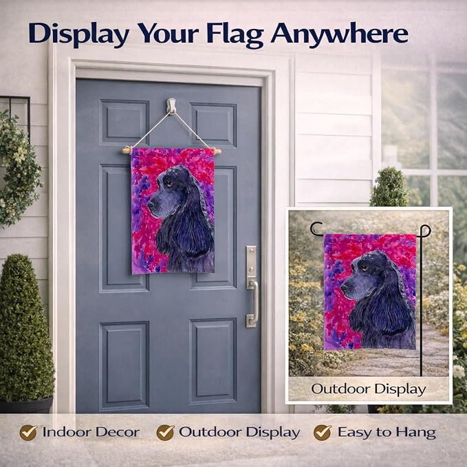 Caroline's Treasures SS8659GF Cocker Spaniel Garden Flag Mailbox Flag Decorative Yard Flag Banner Outside Patio Artwork Yard Flower Beds, Garden Size, Multicolor