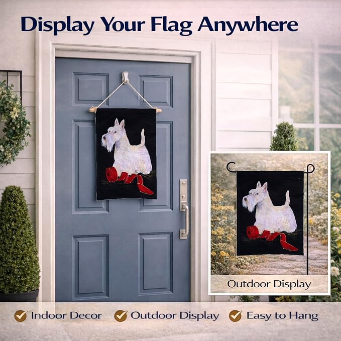 Caroline's Treasures SS8553GF Scottish Terrier Garden Flag Mailbox Flag Decorative Yard Flag Banner Outside Patio Artwork Yard Flower Beds, Garden Size, Multicolor