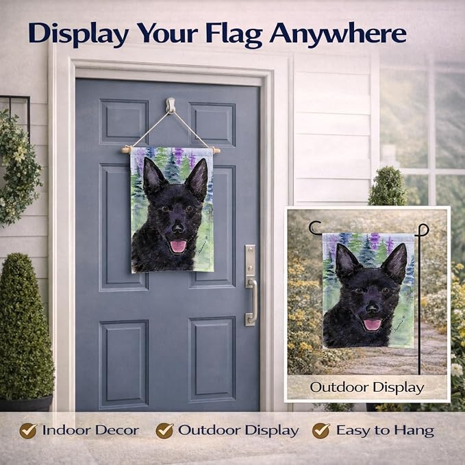 Caroline's Treasures SS8013GF Australian Kelpie Garden Flag Mailbox Flag Decorative Yard Flag Banner Outside Patio Artwork Yard Flower Beds, Garden Size, Multicolor