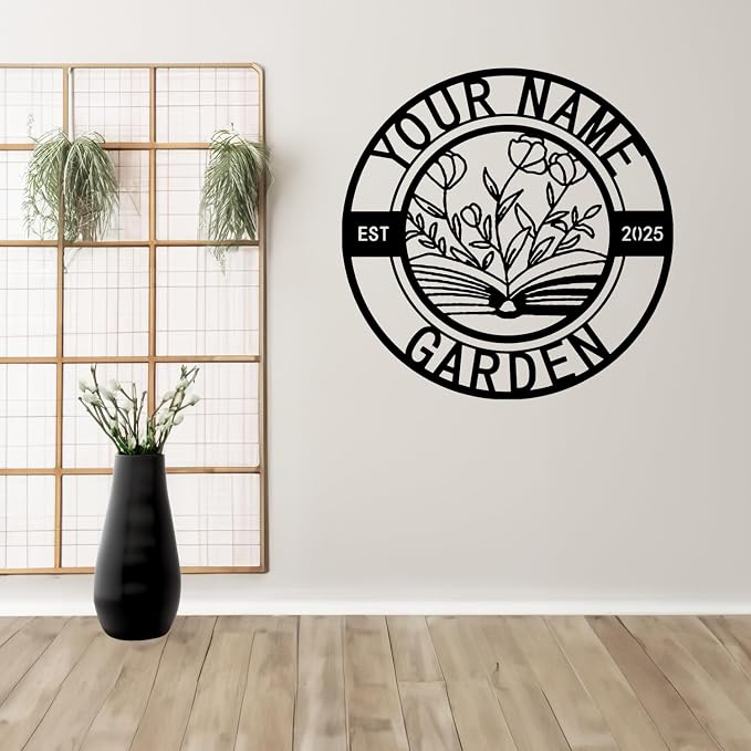 Rose Lover Outdoor Home Decor,Personalized Metal Sign, Custom Rose Metal Wall Art, Letter Monogram Sign, Rose Monogram,Personalized Rose Name Sign Decoration For Living Room