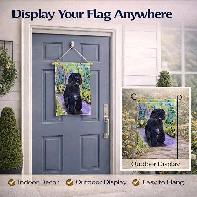 Caroline's Treasures SS8264GF Portuguese Water Dog Garden Flag Mailbox Flag Decorative Yard Flag Banner Outside Patio Artwork Yard Flower Beds, Garden Size, Multicolor