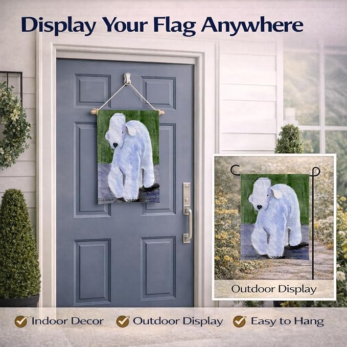 Caroline's Treasures SS8683GF Bedlington Terrier Garden Flag Mailbox Flag Decorative Yard Flag Banner Outside Patio Artwork Yard Flower Beds, Garden Size, Multicolor