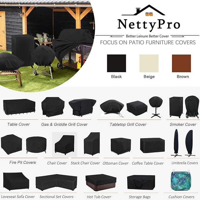 NettyPro Deck Box Cover, Fade Resistant Waterproof Outdoor Patio Storage Box Bench Cover for Rectangular 150-230 Gallon Resin Large Deck Box, 62 x 30 x 28 inch, Black