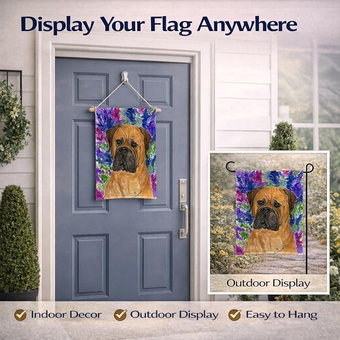 Caroline's Treasures SS8155GF Bullmastiff Garden Flag Mailbox Flag Decorative Yard Flag Banner Outside Patio Artwork Yard Flower Beds, Garden Size, Multicolor