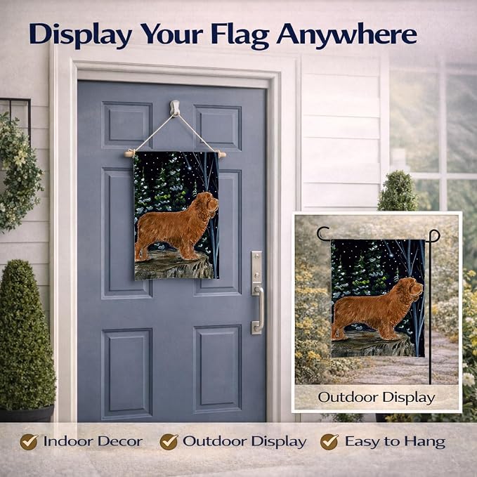 Caroline's Treasures SS8174GF Sussex Spaniel Garden Flag Mailbox Flag Decorative Yard Flag Banner Outside Patio Artwork Yard Flower Beds, Garden Size, Multicolor