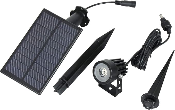 T-SUN Solar Spotlights, Outdoor LED Solar Lights, Waterproof Auto ON/Off Solar Wall Lights for Garden,Driveway, Pathway, Pool Area(White)