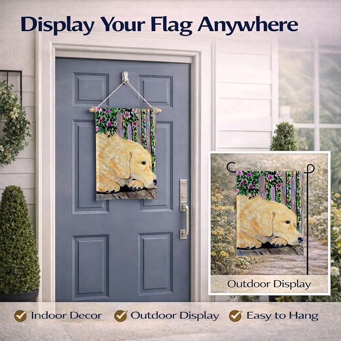Caroline's Treasures SS8756GF Golden Retriever Garden Flag Mailbox Flag Decorative Yard Flag Banner Outside Patio Artwork Yard Flower Beds, Garden Size, Multicolor