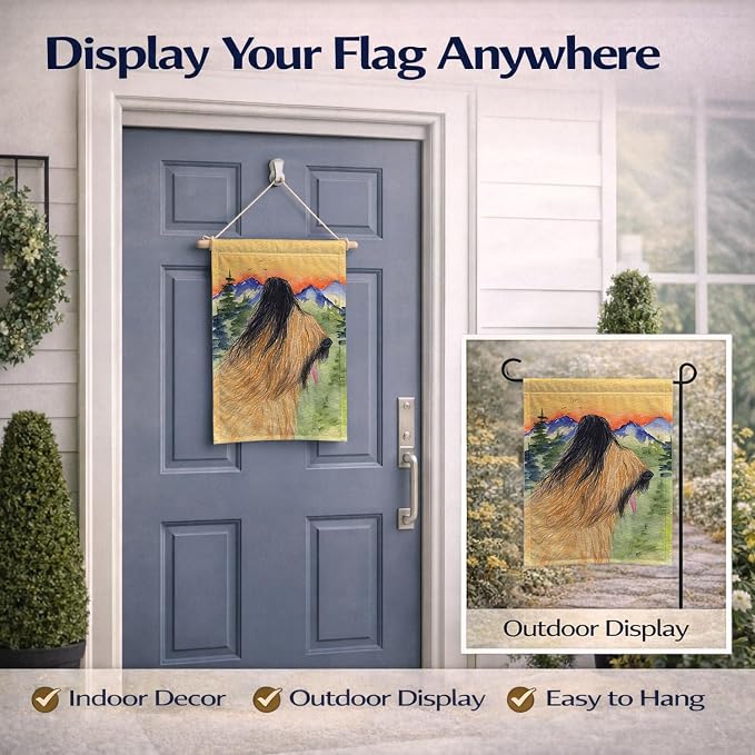 Caroline's Treasures SS8318GF Briard Garden Flag Mailbox Flag Decorative Yard Flag Banner Outside Patio Artwork Yard Flower Beds, Garden Size, Multicolor