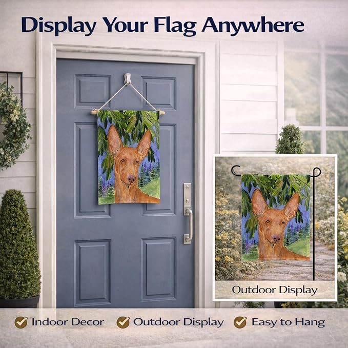 Caroline's Treasures SS8268GF Pharoh Hound Garden Flag Mailbox Flag Decorative Yard Flag Banner Outside Patio Artwork Yard Flower Beds, Garden Size, Multicolor