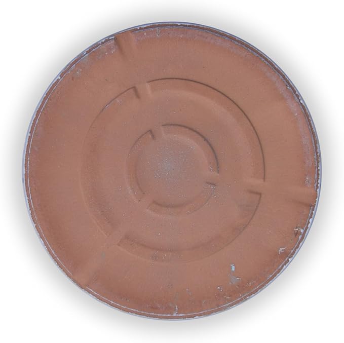 Ceramic 19.5 Inch Plant Saucers (Pack of 2) - Round White Flower Pot Trays - Handcrafted, Durable Planter Bases