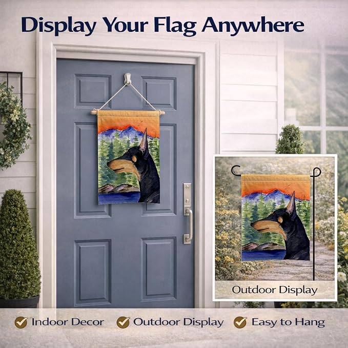 Caroline's Treasures SS8433GF Manchester Terrier Garden Flag Mailbox Flag Decorative Yard Flag Banner Outside Patio Artwork Yard Flower Beds, Garden Size, Multicolor