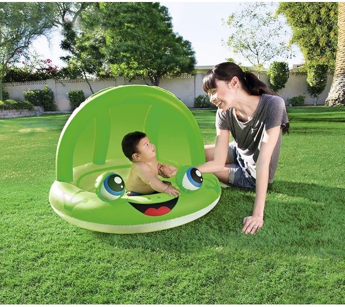 Bestway Shaded Play Pool 52189 Paddling Pool with Sun Canopy 97 x 66 cm Assorted Colours