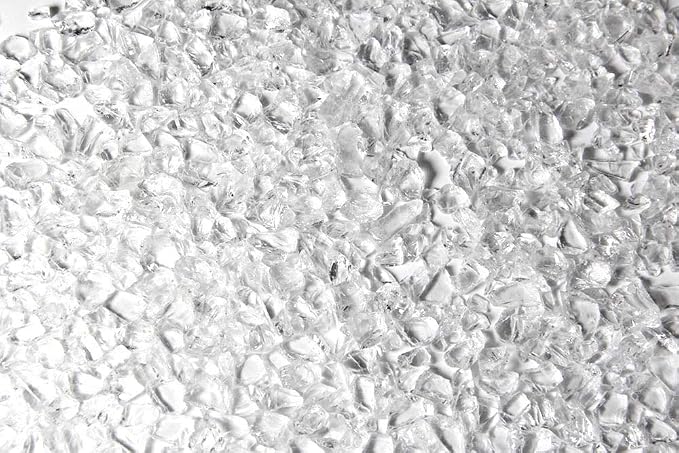 Terrazzo Grade Decorative Aggregate Stones for Countertops, Terrazzo Flooring, Outdoor Gardens, etc. (10.00, Crystal Glass)