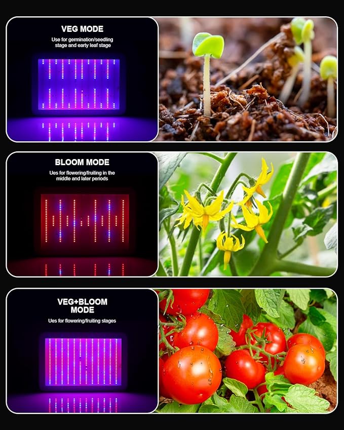 KOSCHEAL KS1200 130W LED Grow Light, 2.8 µmol/J Full Spectrum | Veg & Bloom Switches with 395nm/730nm. Daisy Chain up to 5 Units. Quiet Cooling. Ideal for 3x3/2x2 ft Grow Tents
