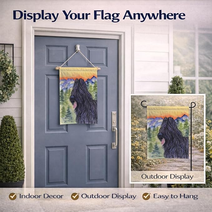 Caroline's Treasures SS8319GF Briard Garden Flag Mailbox Flag Decorative Yard Flag Banner Outside Patio Artwork Yard Flower Beds, Garden Size, Multicolor