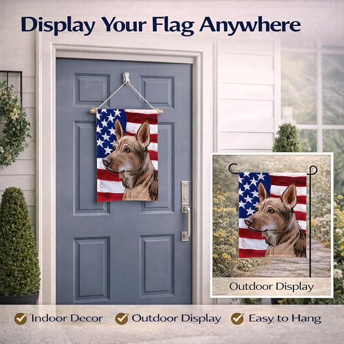 Caroline's Treasures CK6736GF Telomian American Flag Garden Flag Mailbox Flag Decorative Yard Flag Banner Outside Patio Artwork Yard Flower Beds, Garden Size, Multicolor