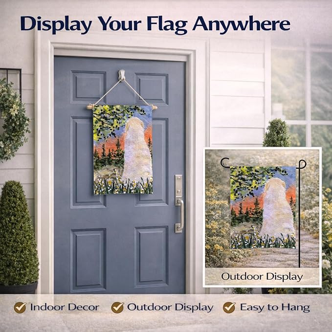 Caroline's Treasures SS8820GF Golden Retriever Garden Flag Mailbox Flag Decorative Yard Flag Banner Outside Patio Artwork Yard Flower Beds, Garden Size, Multicolor