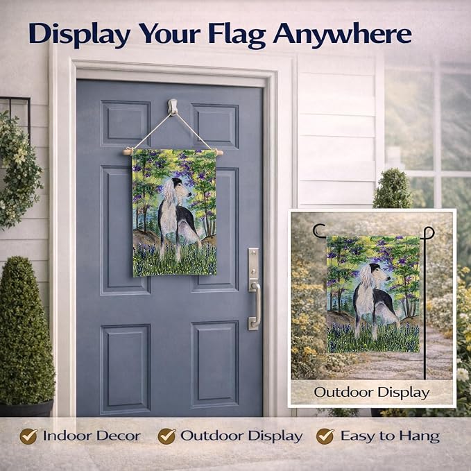 Caroline's Treasures SS8200GF Saluki Garden Flag Mailbox Flag Decorative Yard Flag Banner Outside Patio Artwork Yard Flower Beds, Garden Size, Multicolor