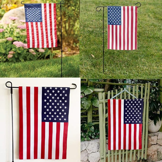 American Flag USA Garden Flag 12 x 18 - Patriotic Double Sided Small Flags for Yard