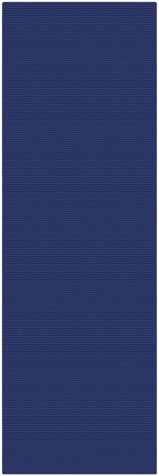 KOZYFLY Cotton Runners for Hallway 2.5'x8', Washable Runner Rug, Woven Non Slip Kitchen Runner, Braided Entryway Rug, Floor Carpet for Foyer, Bedroom, Hall, Royal Blue/Navy
