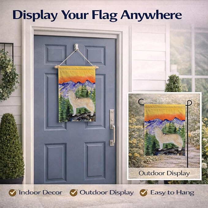 Caroline's Treasures SS8285GF Siberian Husky Garden Flag Mailbox Flag Decorative Yard Flag Banner Outside Patio Artwork Yard Flower Beds, Garden Size, Multicolor