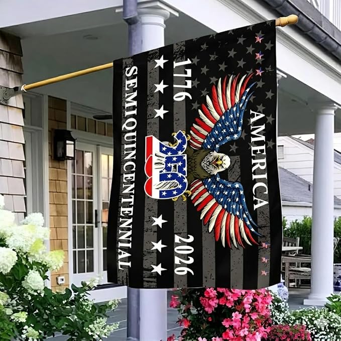 250th Anniversary Flag 1776-2026, 3x5 Ft American USA Flag for Outside, Vintage Bald Eagle Patriotic Flag with Brass Grommets, Heavy Duty Indoor Outdoor Decor