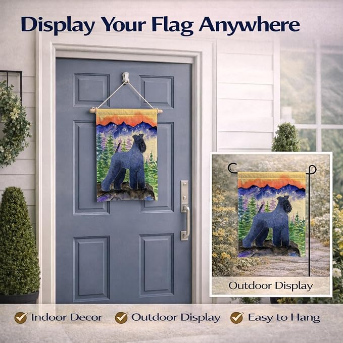 Caroline's Treasures SS8223GF Kerry Blue Terrier Garden Flag Mailbox Flag Decorative Yard Flag Banner Outside Patio Artwork Yard Flower Beds, Garden Size, Multicolor