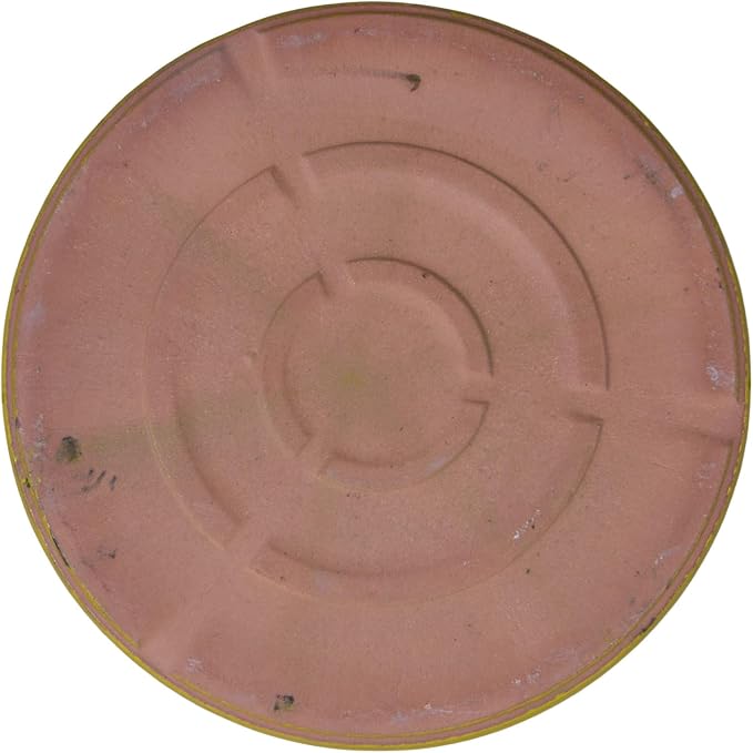 Ceramic 13.5 Inch Plant Saucers (Pack of 2) - Round Yellow Flower Pot Trays - Handcrafted, Durable Planter Bases