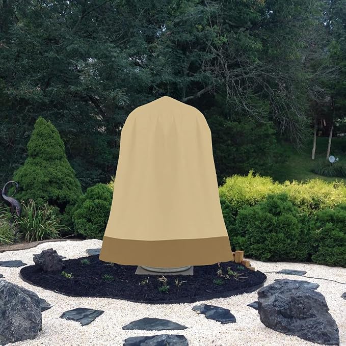 Outdoor Water Fountain Cover Waterproof Heavy Duty Cover for Winter | Outdoor Garden Large Fountain Statue 56 Inch Diameter, 68 Inch Tall