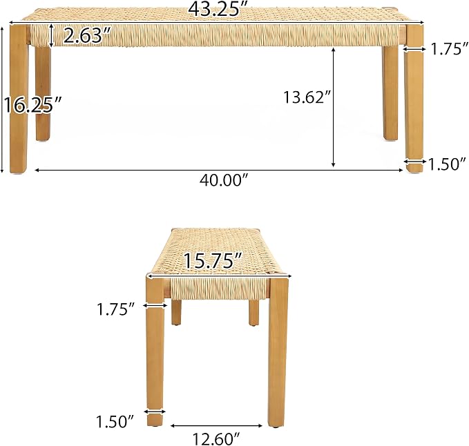 Christopher Knight Home Isaac Outdoor Modern Industrial Acacia Wood Bench, Brown and Teak