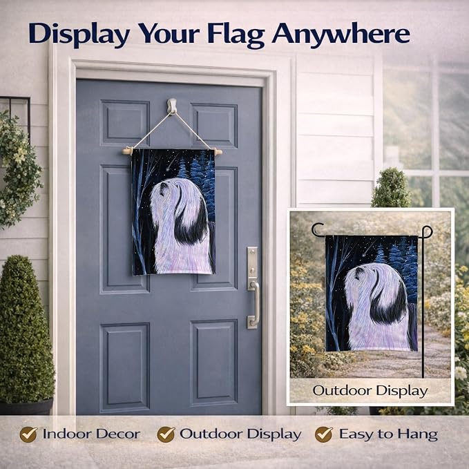 Caroline's Treasures SS8348GF Tibetan Terrier Garden Flag Mailbox Flag Decorative Yard Flag Banner Outside Patio Artwork Yard Flower Beds, Garden Size, Multicolor
